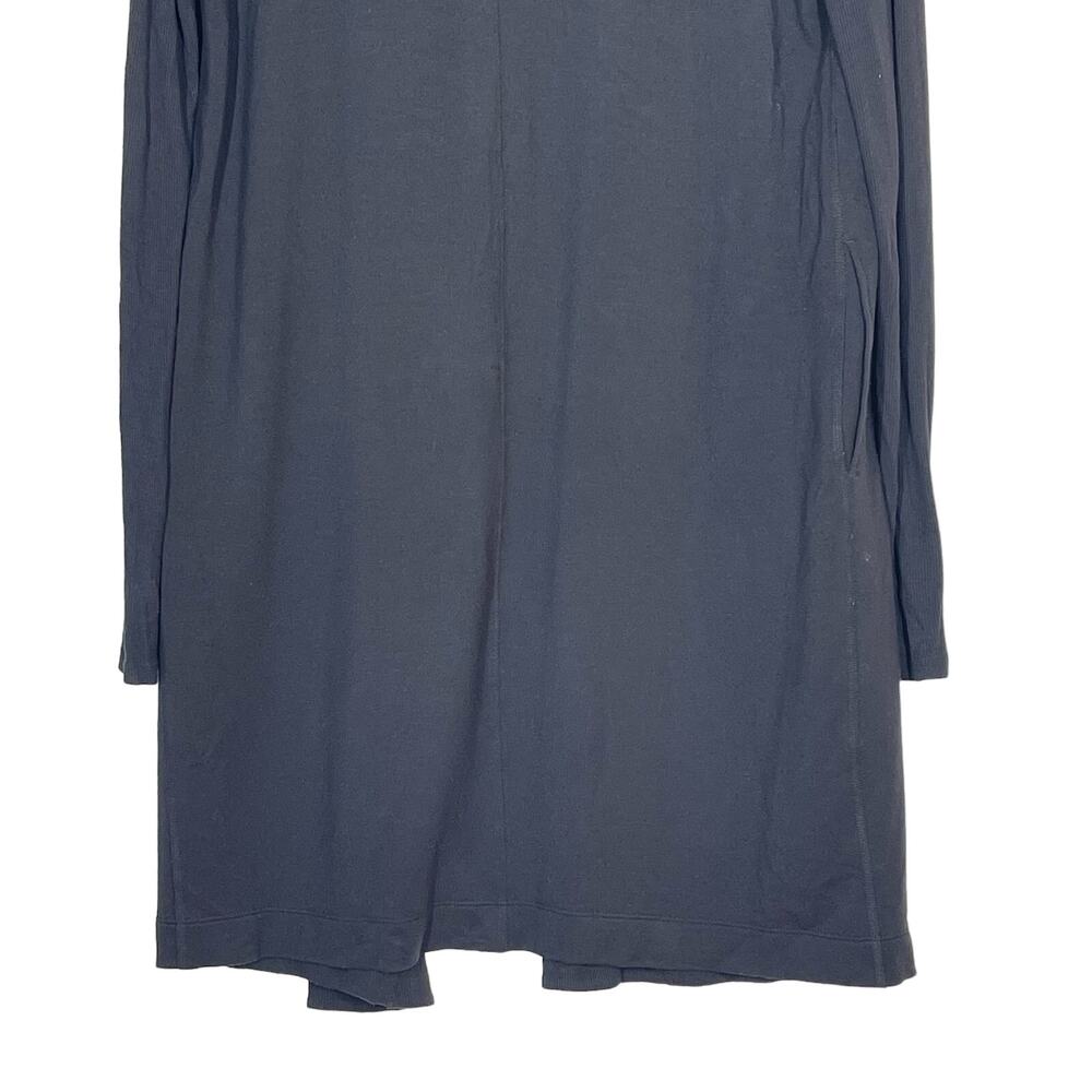 Athleta Cardigan Women's XS Black Open Front Long Sleeve Ribbed Cardigan Sweater - Picture 6 of 9